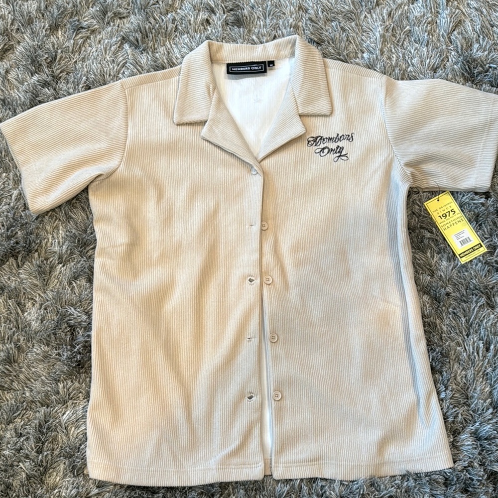 Members only corduroy button down shirt